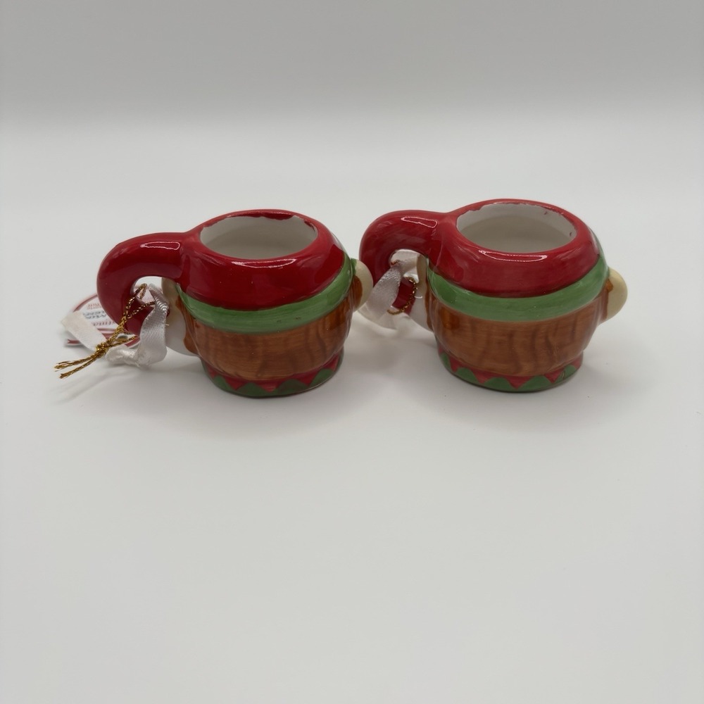 Mr. Christmas 2022 Nostalgic ELF Mini Mug Ornament Set of‎ 2 NWT Retro - Picture 2 of 6